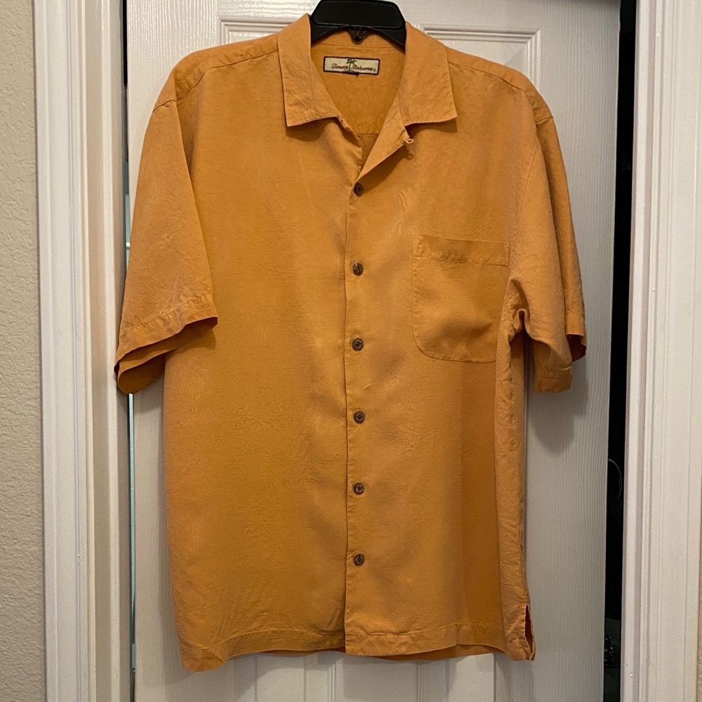Tommy Bahama Men's Burnt Orange Button Down Shirt
